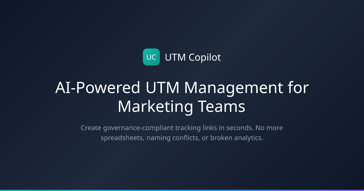 UTM Copilot - AI-Powered UTM Management